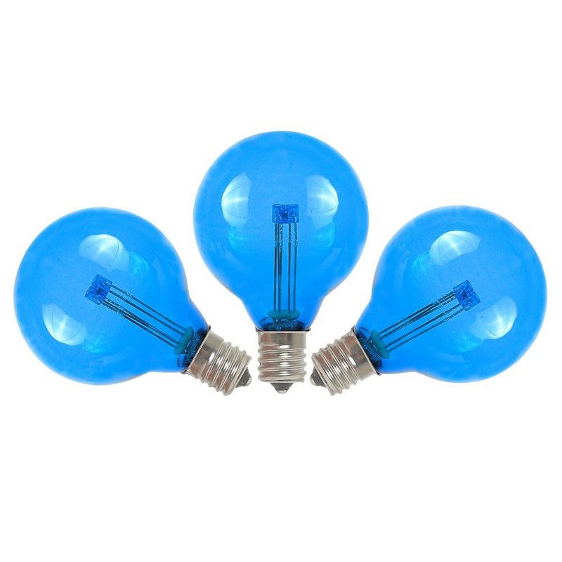 Novelty Lights Glass G40 Globe Hanging LED String Light Replacement Bulbs E12 Candelabra Base, 3 of 5