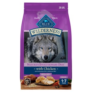 Blue Buffalo Wilderness Small Breed Adult Dry Dog Food with Chicken Flavor - 28lbs - 1 of 4