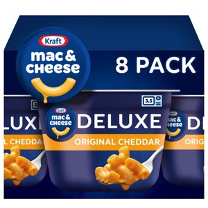 Kraft Deluxe Original Mac and Cheese Cups Easy Microwavable Dinner - 19.12oz/8ct - 1 of 4