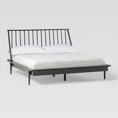 Boho Solid Wood Spindle Platform Bed - Saracina Home