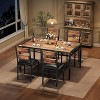 Dining Table Set for 4 with Corner Protector, Kitchen Table with 4 Upholstered Chairs, for Small Space, Dining Room, Apartment - 2 of 4