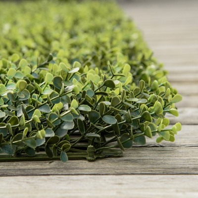 Green Boxwood Artificial Topiary Panels for Outdoor Privacy