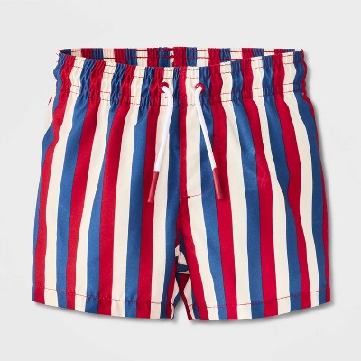 Baby Boys' Striped Trunk - Cat & Jack™ Red/White/Blue