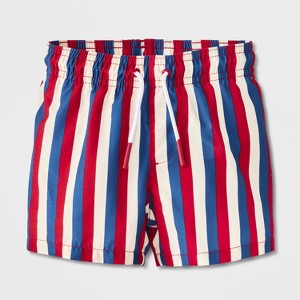 Baby Boys' Striped Trunk - Cat & Jack™ Red/White/Blue - 1 of 2