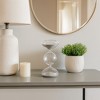 Glass Hourglass Timer - Decorative Sand Timer for Home & Office - Modern - 8" White - 2 of 4