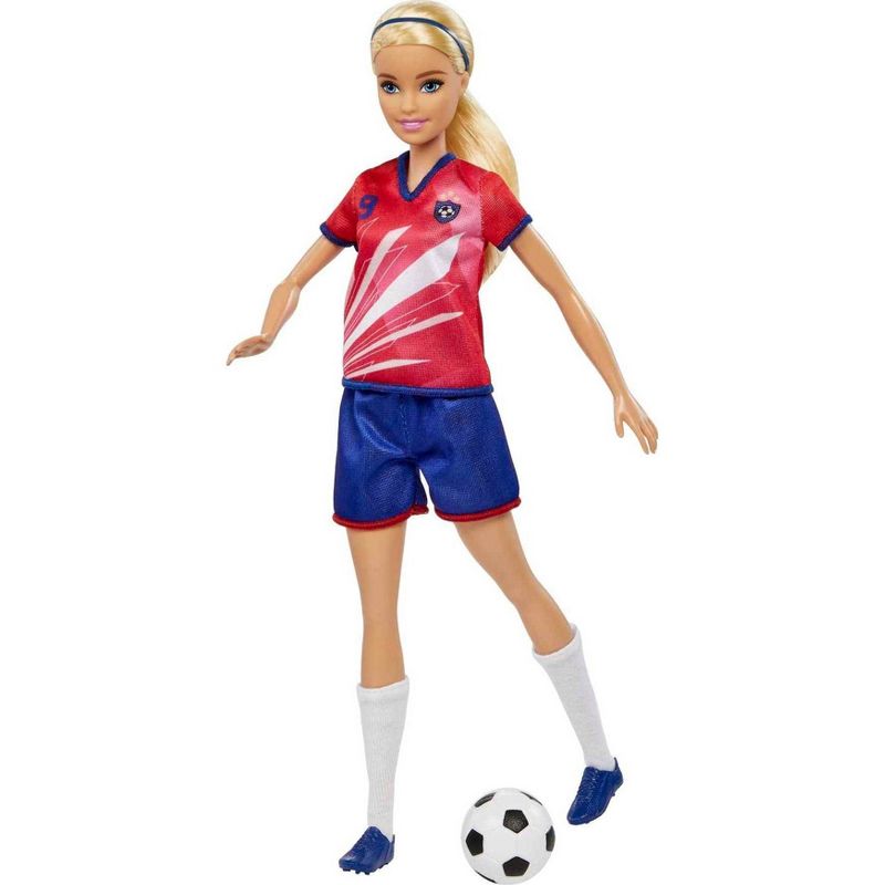 Barbie Soccer Doll - Red #9 Uniform, 2 of 7