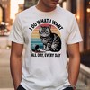 I Do What I Want Cat Retro T-Shirt, Unisex Sarcastic White Tee for Cat Lovers| OrnamentallyYou - 4 of 4
