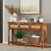 Resenkos Console Desk Table, Console Table, Entryway Table, Side Table, Display Table,51.2" Industrial 2-Tier Narrow Sofa Table Entryway Table with 3 - 2 of 4