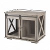 Kumasinova Farmhouse Dog Crate Furniture with Sliding Door,Dog Kennel Indoor with Removable Divider,Dog Cage with  Flip Top for Small/Medium/Large Dog - 2 of 4