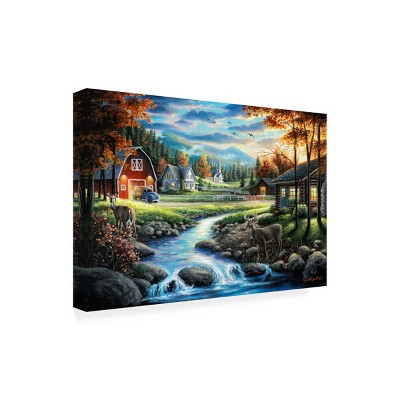 Chuck Black Country Living Landscape Canvas Art in Dark Tones