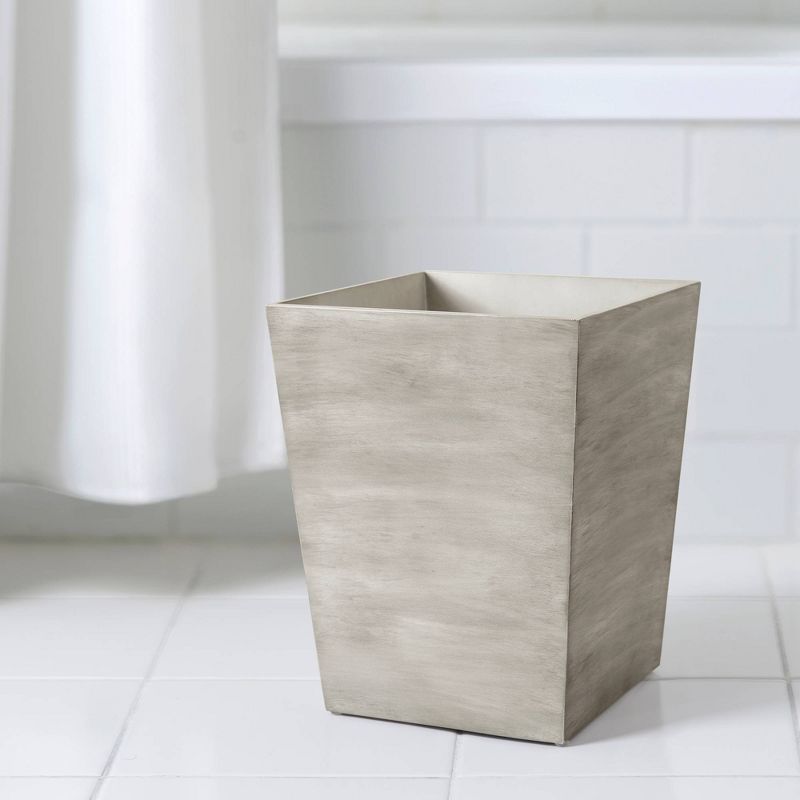 Hotelier Wastebasket Gray/White - Allure Home Creations, 4 of 7