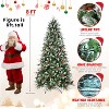Cesicia Christmas Tree with 747 Tips, Red Berries & Pine Cones, Snow-Dusted PE+PVC Branches, Hinged Design, Holiday Decoration - 2 of 4