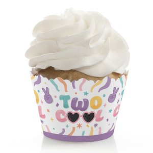 Big Dot of Happiness Two Cool - Girl - Pastel 2nd Birthday Party Decorations - Party Cupcake Wrappers - Set of 12 - 1 of 4