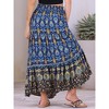 INSPIRE CHIC Women's Boho Floral Smocked High Waist A-Line Maxi Skirts - 4 of 4