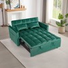 Kumasinova 54" Convertible Velvet Sofa Bed,2-Seater Pull-Out Sleeper Sofa with 3-Level Backrest Adjustment,Couches for Living Room,Apartment - 4 of 4