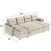 AMERLIFE Sectional Sofa with Double Storage Chaise,Reversible Pull Out Couch for Living Room - 3 of 4