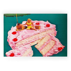 carolineellisart Beach Cake Couple Welcome Mat - Deny Designs - 1 of 3