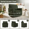 360° Swivel Chair Accent Barrel Armchair, Sofa Chair with Side Pockets for Living Room, Bedroom, Office, Hotel - Green/Red/Gray - ModernLuxe - 3 of 4