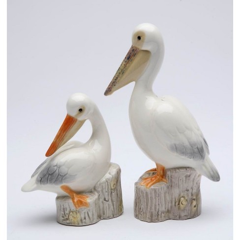 Kevins Gift Shoppe Ceramic Pelican Birds Salt and Pepper Shakers - image 1 of 3