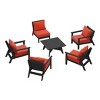 WestinTrends Avalon Outdoor 6-Piece Modular Sectional Patio Furniture Sofa Set, Black/Orange - 4 of 4