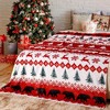 Christmas Throw Blanket Winter Snowflake Christmas Tree Blankets Ultra Soft Farmhouse Pine Tree Flannel - 3 of 4