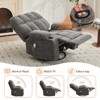 Ultra-Comfort Oversized Massage Recliner Chair, Manual Swivel Rocker for Living Room, Includes Lumbar Support,Side Pockets&Cup Holders - 3 of 4