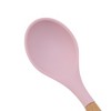 Unique Bargains Spoon Hand Wash Only Large Solid Spoon Silicone Wooden Handle 12.6" 1 Pc - 4 of 4