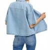 Women's Cropped Denim Button Down Shirt - RISEN - 2 of 4