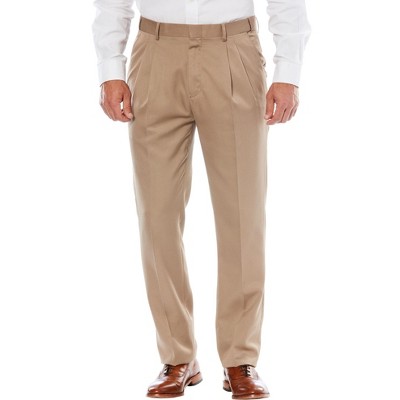 KingSize Men's Big & Tall No Hassle Classic Fit Expandable Waist Double-Pleat Dress Pants