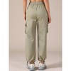 INSPIRE CHIC Women's Y2K Streetwear High Waisted Pockets Casual Long Cargo Pants - 4 of 4