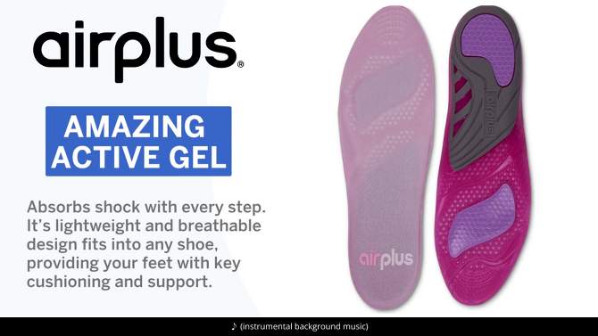 Airplus Amazing Active Gel Full-Cushion Insoles - 2ct, 2 of 10, play video