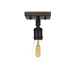 Toltec Lighting Portland 1 - Light Flush Mount in  Bronze - 1 of 1