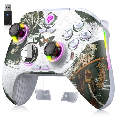 Aukfa X15 PC Controller: Hall joysticks/triggers, RGB, no drift. Wireless Bluetooth for PC, Android, Steam, Switch,White