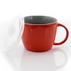 Kook Matte Soup Mugs, 25 Oz, Set Of 2, Cherry/grey : Target