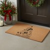 HomeRoots 17" X 29" Brown And Black Christmas Outdoor Coir Door Mat - 2 of 4