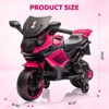 Kids Motorcycle, ride on car toy with training wheels, working headlight, horn and music, suitable for boys and girls aged 3-6. - 2 of 4