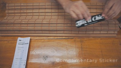 Squirrel Brown Cordless Bamboo Roman Shade 23" x 48"