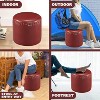 Kings Brand Furniture Nailhead Trim Upholstered Stool Ottoman - 4 of 4