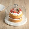 Gibson Elite Ridgehaven 11" Marble Cake Stand, Serving Platter, Charcuterie Board, and Center Piece Home Décor With Glass Lid - 3 of 3
