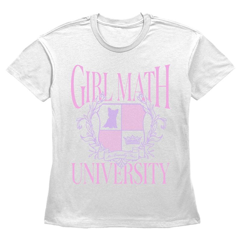Women's Lost Gods Girl Math University T-Shirt, 1 of 4