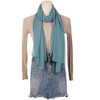 Elerevyo Women's Solid Chiffon Sheer Lightweight Soft Long Scarf Shawl 1 Pc - 2 of 4