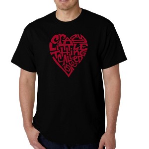 LA Pop Art Men's Word Art T-shirt - Crazy Little Thing Called Love - 1 of 4