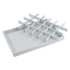 Unique Bargains Stackable Velvet Grey Jewelry Container Trays with Removable Dividers Set of 2 - 4 of 4