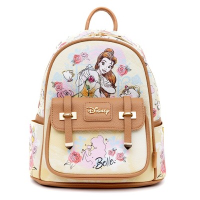 Disney Beauty and The Beast Mini Backpack 10" Canvas Girl's Book  Bag
