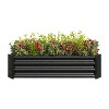 Kelly Galvanized Metal Patio Garden Bed, Raised Flower Box for Flower and Vegetable Planters, Outdoor Furniture - The Pop Home - 2 of 4