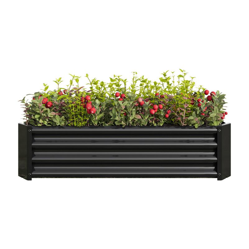 Kelly Galvanized Metal Patio Garden Bed, Raised Flower Box for Flower and Vegetable Planters, Outdoor Furniture - The Pop Home, 2 of 8