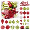 65 Pcs Christmas Balls, Plastic Christmas Plastic Decorative Baubles, Shatterproof Xmas Tree Ornaments Set Hanging Balls, - 2 of 4