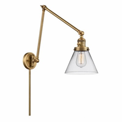 Cone - 1 Light Swing Arm Wall Sconce In Industrial Style-30 Inches Tall and 8 Inches Wide