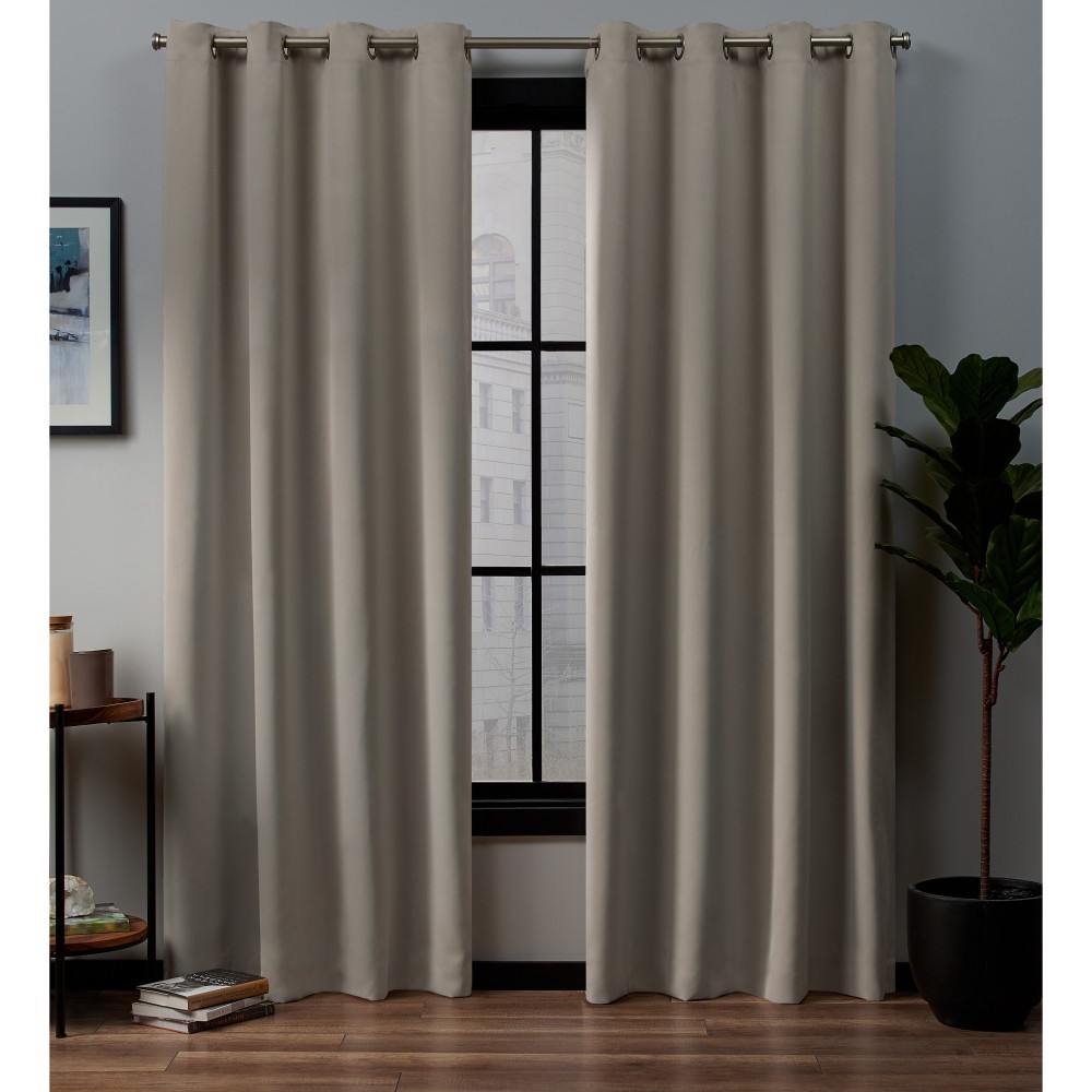 Photos - Curtains & Drapes Set of 2  Academy Total Blackout Grommet Top Curtain Panel Vintag(63"x52")