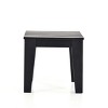 Wooden Outdoor Armchair and Ottoman Set, Classic Lounger Chair for Patio Comfort - Black - 3 of 4